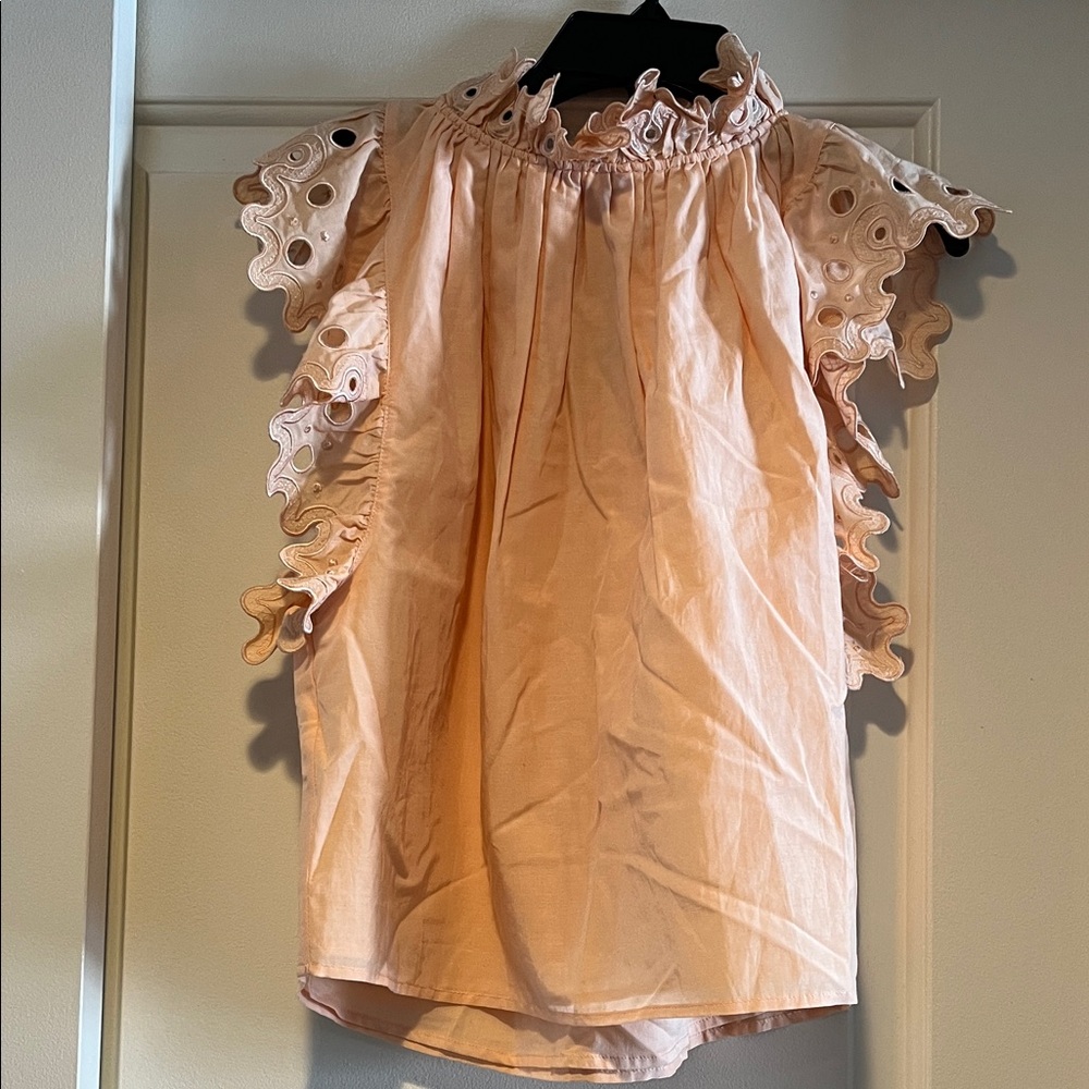 MAGALI PASCAL. Peach “Corinne” top. Size xs. NWOT